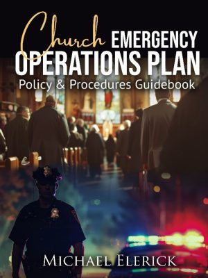 Front Book Cover titled, Church Emergency Operations Plan Policy & Procedures Guidebook